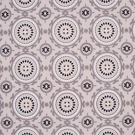 Suzanni Way Nickel by Carole Designer Fabric White Smoke 84% Cotton, 16% Polyester India N/A </p><p>Repeat: 9 1/2" V, 10 5/8" H 51.5" - Swanky Fabrics -