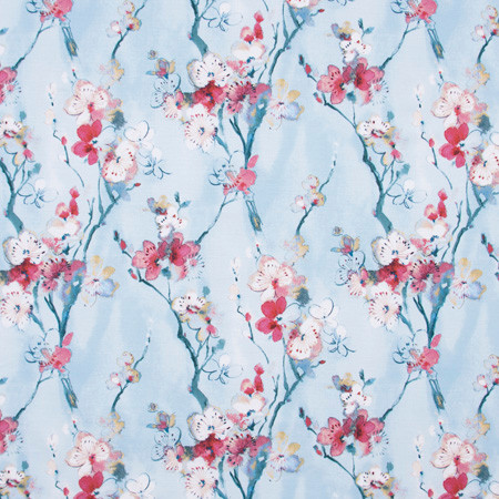Another Time Mist by Carole Designer Fabric Bluebird 100% Cotton S Korea 26" V, 27 1/4" H 54" - Swanky Fabrics -