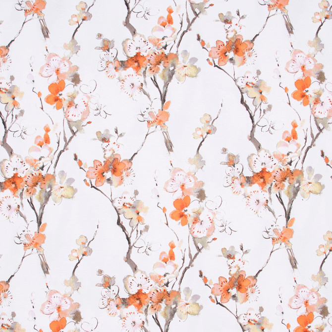 Another Time Orange Blossom by Carole Designer Fabric Azalea 100% Cotton S Korea Passes 15,000 Double Rubs Wyzenbeek Horizontal: 27.25 and Vertical: 26 54 - Swanky Fabrics -