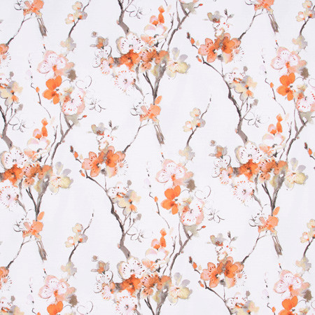 Another Time Orange Blossom by Carole Designer Fabric Azalea 100% Cotton S Korea Passes 15,000 Double Rubs Wyzenbeek </p><p>Repeat: 26" V, 27 1/4" H 54" - Swanky Fabrics -