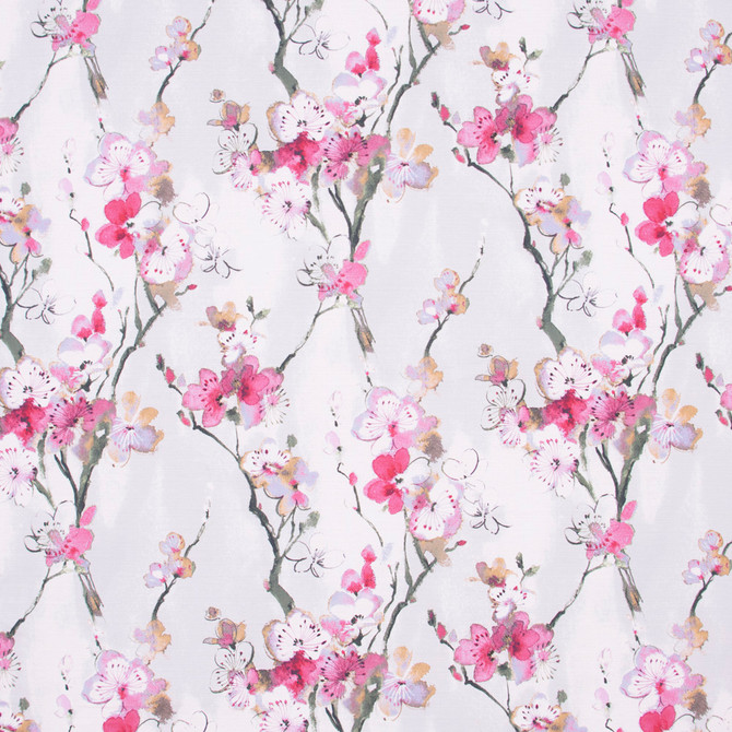 Another Time Wisteria by Carole Designer Fabric Azalea 100% Cotton S Korea Passes 15,000 Double Rubs Wyzenbeek Horizontal: 27.25 and Vertical: 26 54 - Swanky Fabrics -