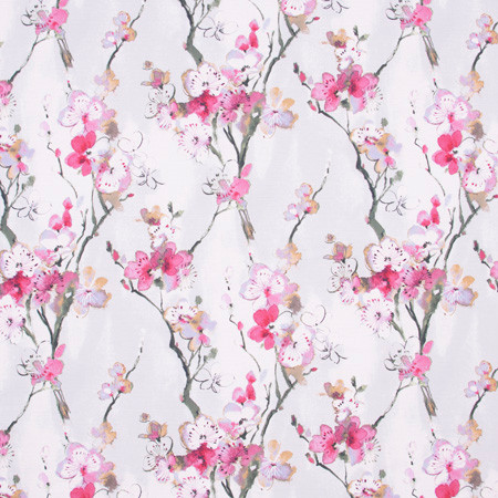 Another Time Wisteria by Carole Designer Fabric Azalea 100% Cotton S Korea 26" V, 27 1/4" H 54" - Swanky Fabrics -