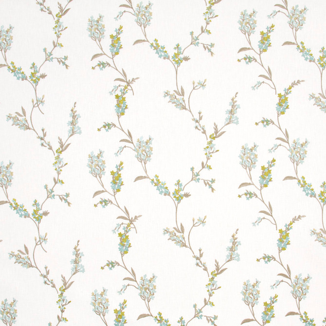 Think Of Me Spring by Carole Designer Fabric Blue Forest 50% Polyester, 50% Cotton India N/A Horizontal: 16375 and Vertical: 15375 5075 - Swanky Fabrics -