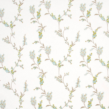 Think Of Me Spring by Carole Designer Fabric Blue Forest 50% Polyester, 50% Cotton India N/A Horizontal: 16 3/8" and Vertical: 15 3/8" V 5075" - Swanky Fabrics -