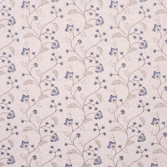 Until You Java by Carole Designer Fabric Bluebird 52% Cotton, 48% Polyester India Passes 30,000 Double Rubs Wyzenbeek Horizontal: 17.25 and Vertical: 9.125 52 - Swanky Fabrics -