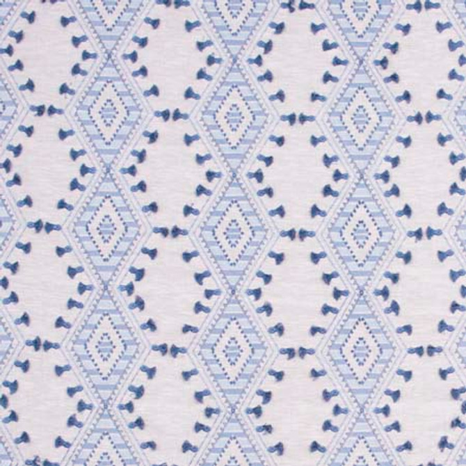 World Travels Bluebell by Carole Designer Fabric Red Sea 71% Polyester, 29% Cotton India 25,000 Wyzenbeek Double Rubs </p><p>Repeat: 6 1/4" V, 6 1/2" H 52" - Swanky Fabrics -