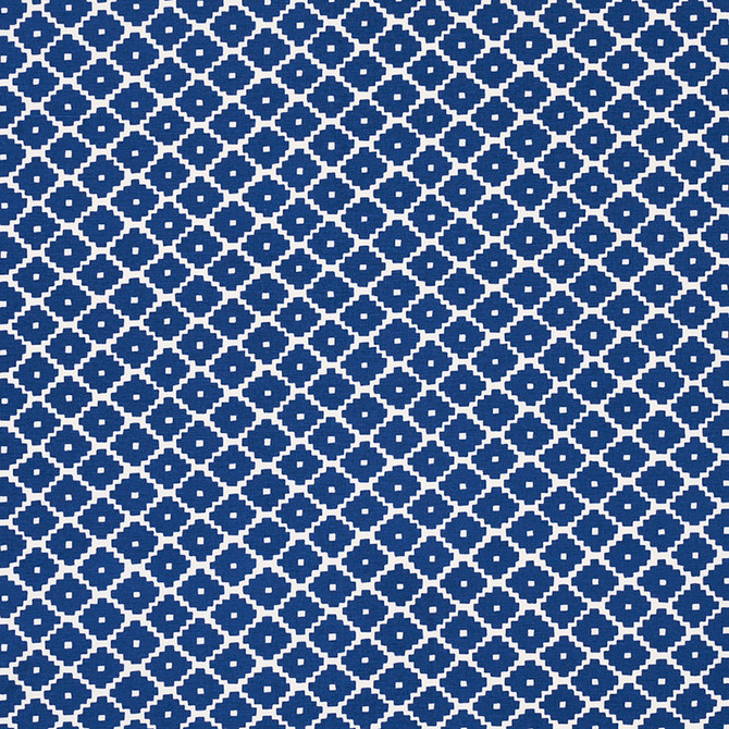 Ziggurat Blue 174487 by Schumacher Designer Fabric HAPPY TOGETHER II COTTON 100% INDIA 12000 CYCLE </p><p>Repeat: Horizontal: 4 1/2" (11CM) and Vertical: 6 3/4" (17CM) 54 - Swanky Fabrics -