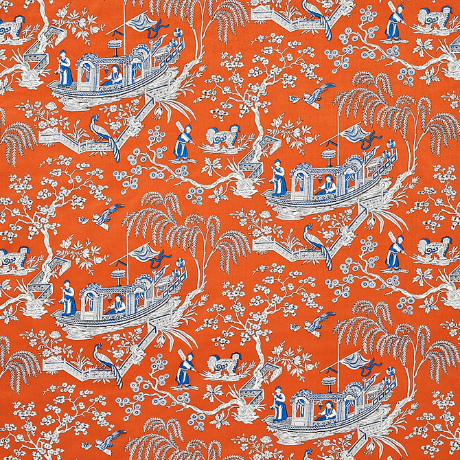 Matsudana Spice 179612 by Schumacher Designer Fabric SCHUMACHER CLASSICS COTTON 100% THAILAND MARTINDALE 20,000 </p><p>Repeat: Horizontal: 54" (137CM) and Vertical: 16 3/4" (43CM) 54 - Swanky Fabrics -