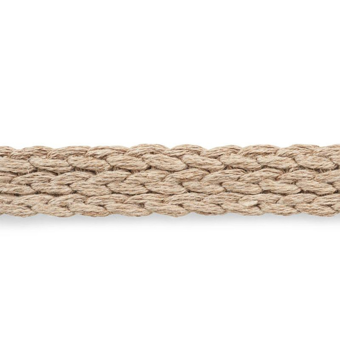 Braided Linen Tape Medium Natural 76284 by Schumacher Designer Trim Free Spirit - Swanky Fabrics -