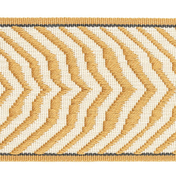 Arcure Ripple Tape Mustard 79700 by Schumacher Designer Trim Neisha Crosland - Swanky Fabrics -