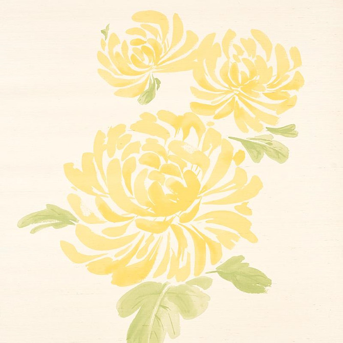 Hana Sisal Yellow 5009040 by Schumacher Designer Wallpaper Textural Appeal 33.25" - Swanky Fabrics -