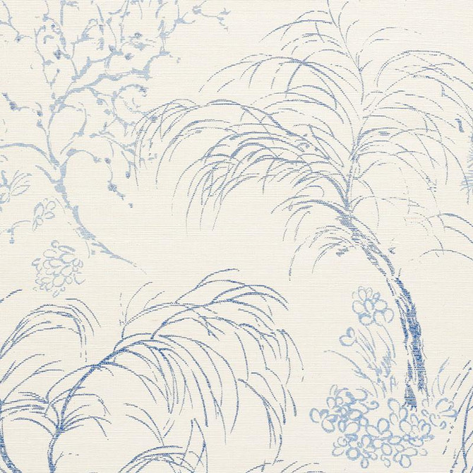 Mori Sisal Porcelain 5008750 by Schumacher Designer Wallpaper Mingei 34.0" - Swanky Fabrics -