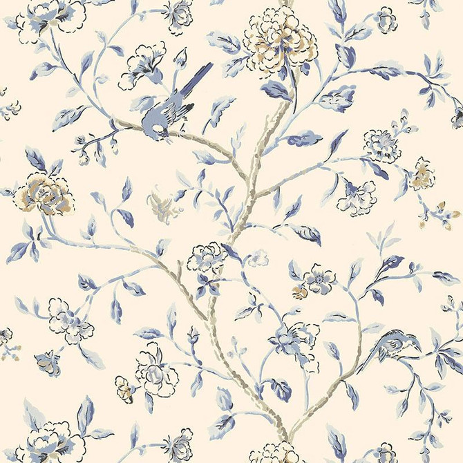 Annabelle Vine Porcelain 5004401 by Schumacher Designer Wallpaper Greenhouse 27.0" - Swanky Fabrics -