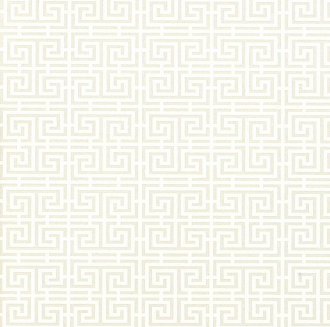 Chinois Fret Alabaster 5004160 by Schumacher Designer Wallpaper Essential 6.12" - Swanky Fabrics -