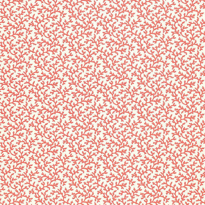 Coral Vine Garnet 5004415 by Schumacher Designer Wallpaper Simply Charming 4.5" - Swanky Fabrics -