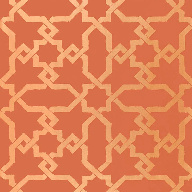 Cordoba Cinnabar 5005923 by Schumacher Designer Wallpaper Byzantium 13.5" - Swanky Fabrics -