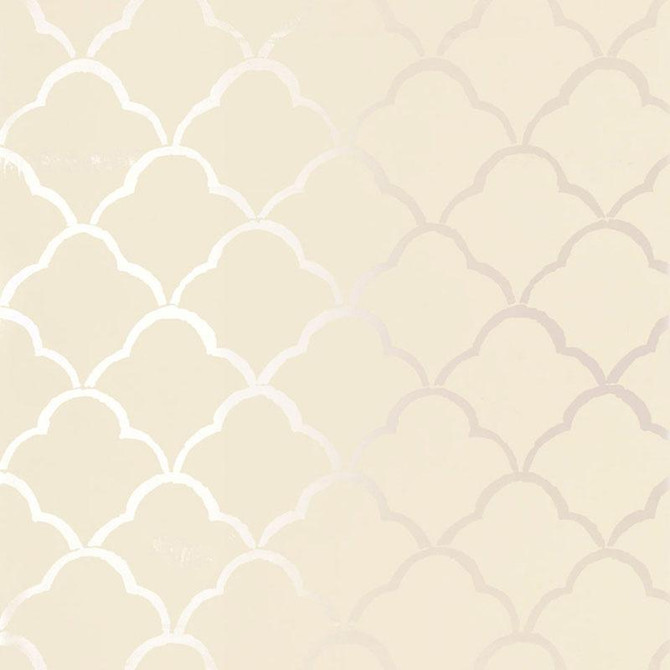 Costa Del Sol Champagne 5005940 by Schumacher Designer Wallpaper Byzantium 13.5" - Swanky Fabrics -