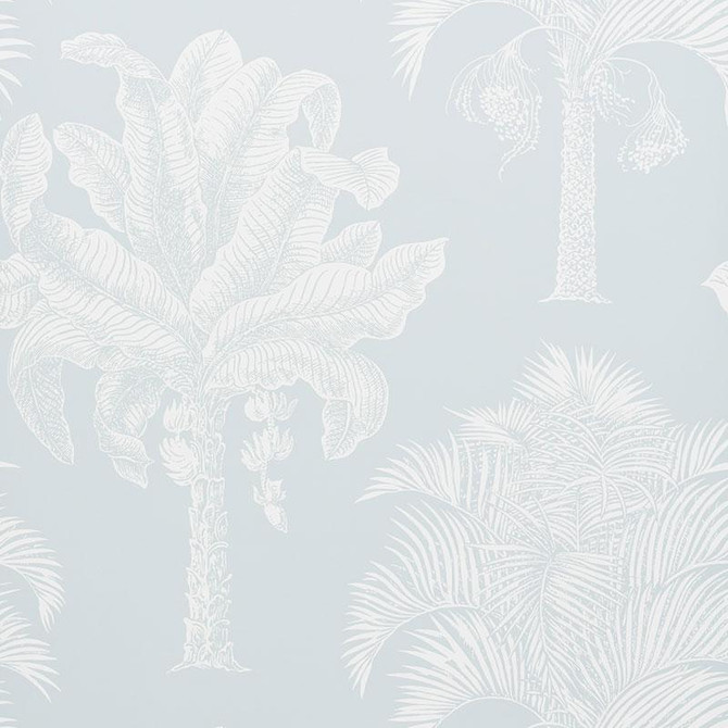 Grand Palms Mineral 5009621 by Schumacher Designer Wallpaper New Traditional 27.0" - Swanky Fabrics -