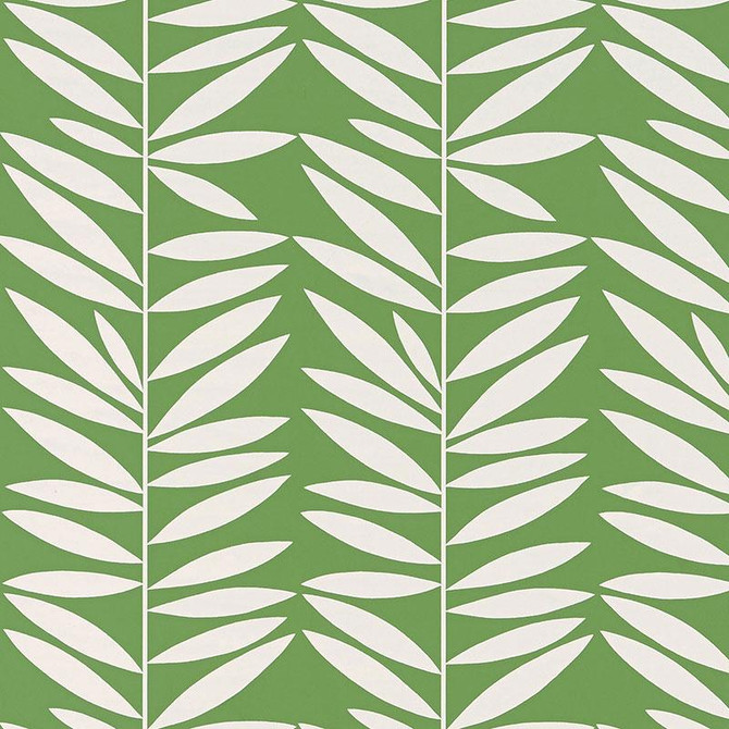 Leaf Stripe Leaf 5007511 by Schumacher Designer Wallpaper Drawn From Nature 6.75" - Swanky Fabrics -