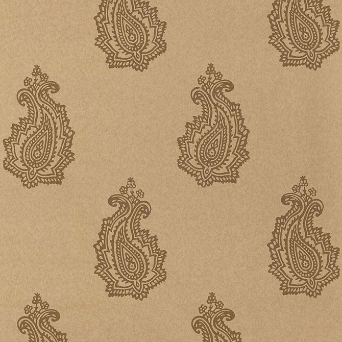 Madras Paisley Tabac 5005303 by Schumacher Designer Wallpaper Jaipur - Swanky Fabrics -