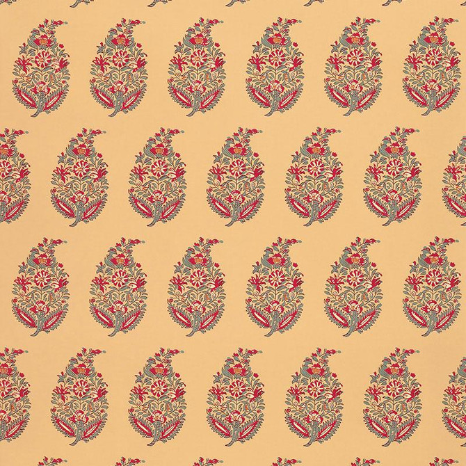 Rajasthan Paisley Jewel 5004470 by Schumacher Designer Wallpaper Greenhouse 4.5" - Swanky Fabrics -