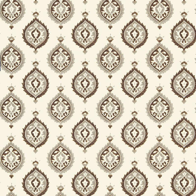 Samovar Sepia 5006681 by Schumacher Designer Wallpaper Martyn Lawrence Bullard 6.75" - Swanky Fabrics -