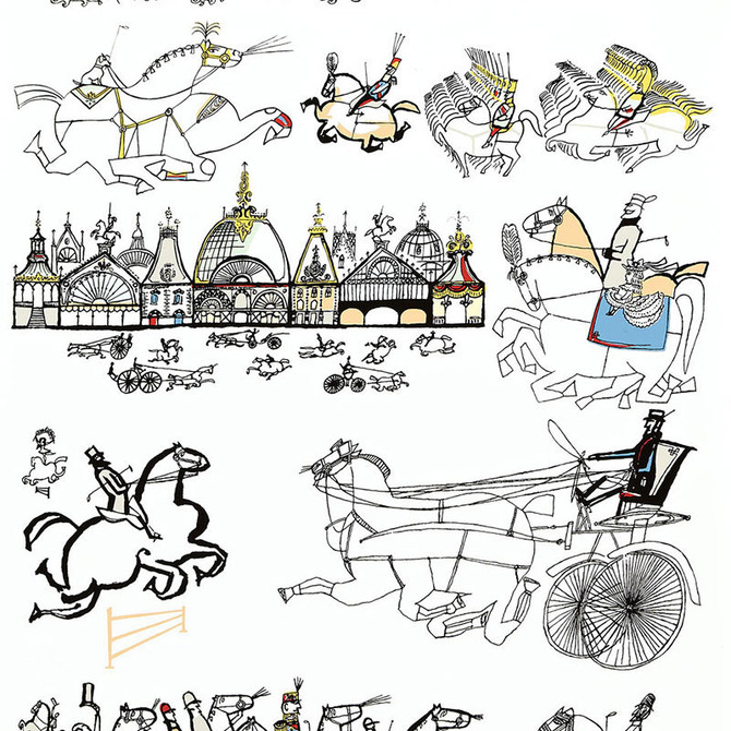 Horses Multi On White 2703960 by Schumacher Designer Wallpaper DEC WALK MISC VINYL 1PaperPaper% 0 UNITED STATES OF AMERICA </p><p>Repeat: Horizontal: and Vertical: 36" (91CM) 27 - Swanky Fabrics -