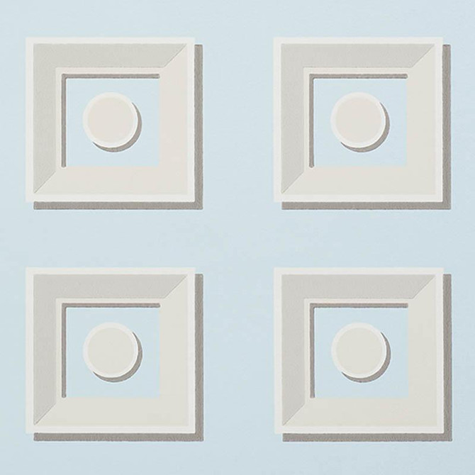 Marcel Sky 5009882 by Schumacher Designer Wallpaper Trompe L'Oeil 6.75" - Swanky Fabrics -