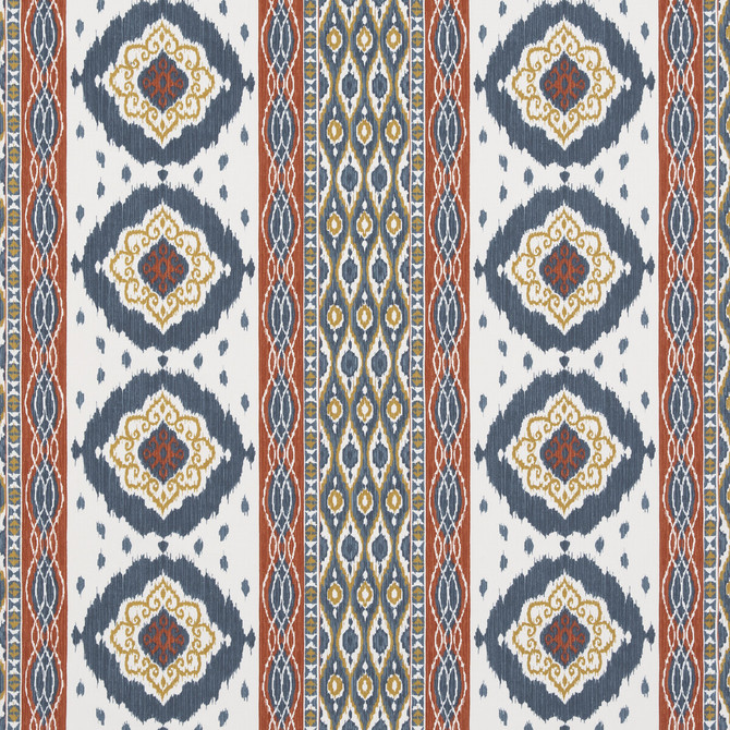 Crosby Indigo by G P & J Baker Designer Fabric CASPIAN COTTON - 60%;LINEN - 40% India Horizontal: 26.989 and Vertical: 12.608 53.978 - Swanky Fabrics -