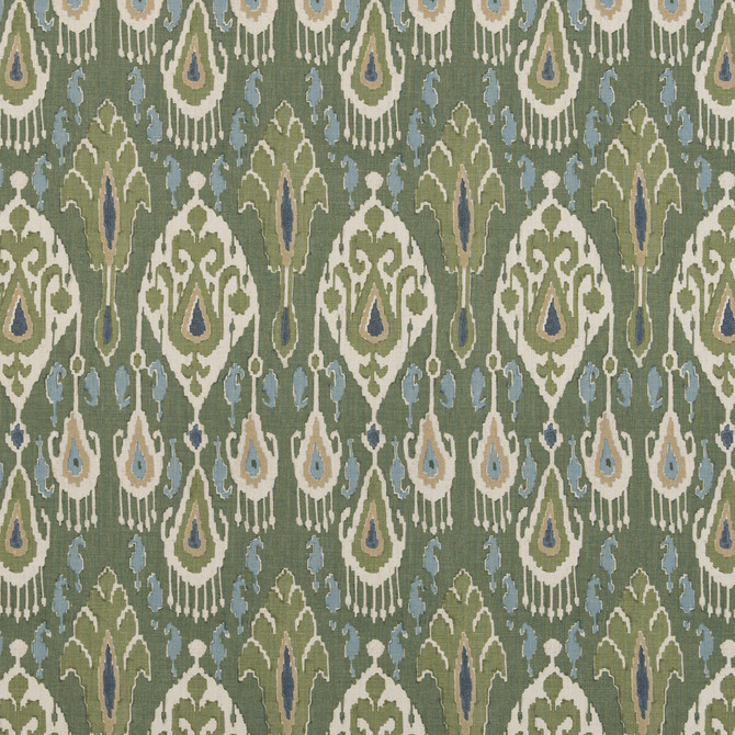 Ikat Bokhara Linen Emerald by G P & J Baker Fabric G P & J Baker Fabric Ikat Bokhara Linen EmeraldFabric CASPIAN LINEN - 100% Thailand </p><p>Repeat: H: 10.441, V: 27.58 52.402 - Fabric Carolina -