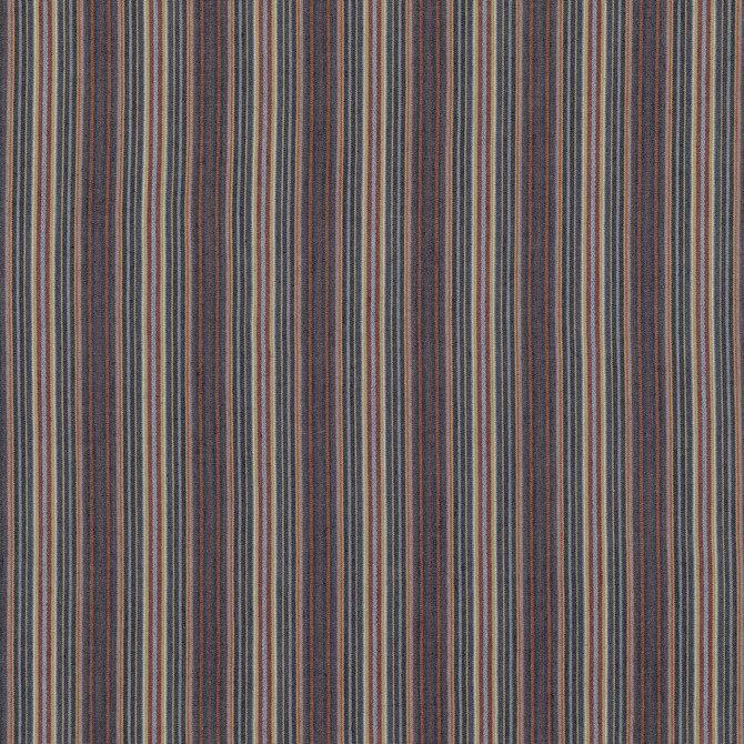 Falconer Stripe Indigo/Red by Mulberry Designer Fabric MULBERRY STRIPES II COTTON - 70%;JUTE - 30% India Horizontal: 5.713 and Vertical: 51.22 - Swanky Fabrics -