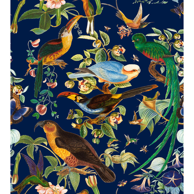 Oaxaca Azul by Gaston Y Daniela Designer Fabric GASTON NUEVO MUNDO COTTON - 100% Italy HEAVY Horizontal: 50.5 and Vertical: 28 54 - Swanky Fabrics -