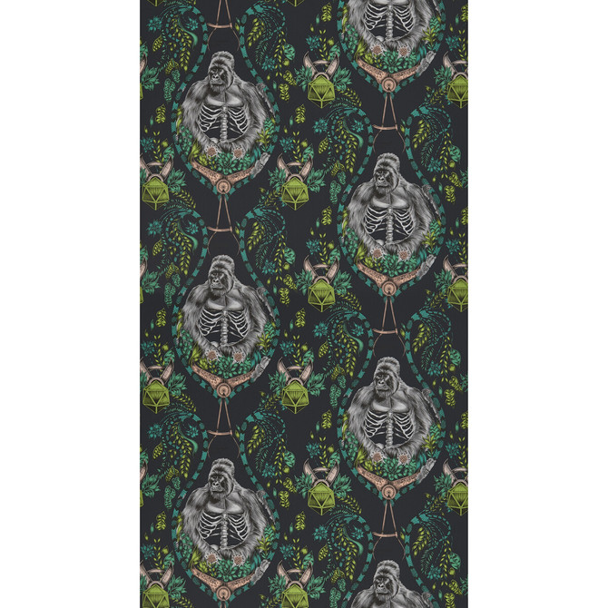 Silverback Charcoal by Clarke And Clarke Designer Wallcovering WILDERIE BY EMMA J SHIPLEY FOR C&C NON WOVEN - 100% United Kingdom Horizontal: 0 and Vertical: 12.6 21 - Swanky Fabrics -