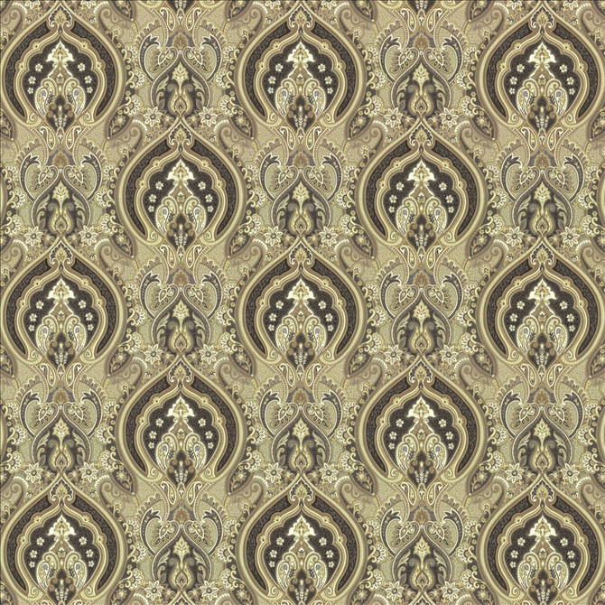 Treasure Trove Ash by Kasmir Designer Fabric 1466 100% Cotton
 INDONESIA 30,000 Wyzenbeek Double Rubs </p><p>Repeat: Horizontal: 13 4/8 inches and Vertical: 13 4/8 inches 54 - Swanky Fabrics -