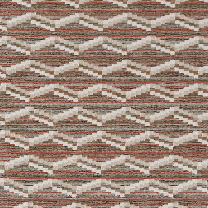D2022 Clay by Charlotte Designer Fabric Southwest 96% Woven Polypropylene, 4% Polyester Made In USA Exceeds 60,000 Wyzenbeek Rubs (Heavy Duty) </p><p>Repeat: Horizontal: 5" x Vertical: 5" 54 Inches - Swanky Fabrics -