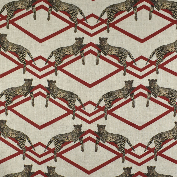 F2844 Carmine by Greenhouse Designer Fabric 95% Polyester, 5% Linen China 50,000 double rubs </p><p>Repeat: 14" H, 12" V 58" - Swanky Fabrics -