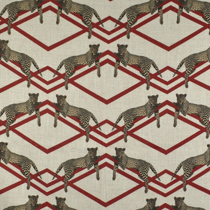 F2844 Carmine by Greenhouse Designer Fabric 95% Polyester, 5% Linen China 50,000 </p><p>Repeat: 14" H, 12" V 58" - Swanky Fabrics -