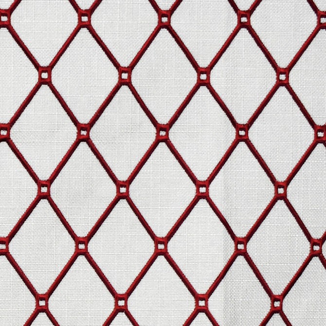F2320 Carmine by Greenhouse Designer Fabric 88% Polyester, 12% Acrylic With 100% Acrylic Embroidery China 9,000 </p><p>Repeat: 2.7" H, 3.9" V 58" - Swanky Fabrics -