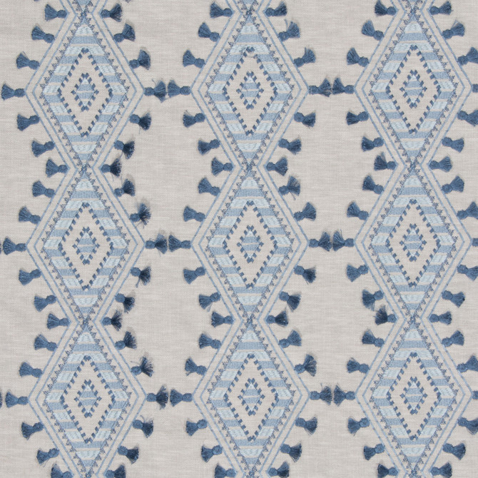 S3142 Bluebell by Greenhouse Designer Fabric M03: Memos by Color 71% Polyester, 29% Cotton With 100% Polyester Embroidery India 9,000 double rubs </p><p>Repeat: 6.5" H, 6.25" V 52" - Swanky Fabrics -