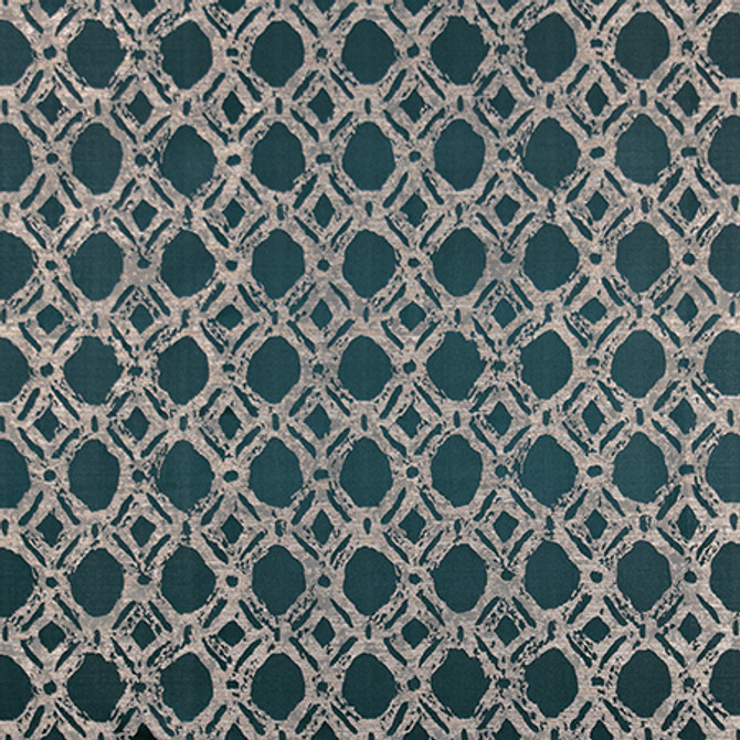 Never Lost Peacock by Carole Designer Fabric Blue Steel 100% Polyester China 60,000 Wyzenbeek Double Rubs </p><p>Repeat: 11 3/4" V, 14 5/8" H 56" - Swanky Fabrics -