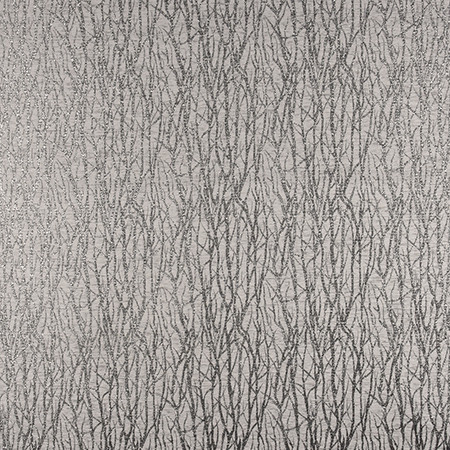 Winter Branches Silver by Carole Designer Fabric Blue Steel 92% Polyester, 8% Metallic India N/A 8 1/2" V, 6 3/4" H 57" - Swanky Fabrics -