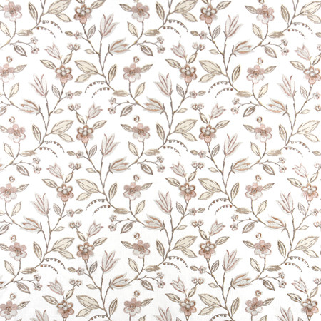 Bloom Away Blush by Carole Designer Fabric From The Heart 58% Cotton, 42% Polyester India 12 1/2" V, 13 1/8" H 52.25" - Swanky Fabrics -