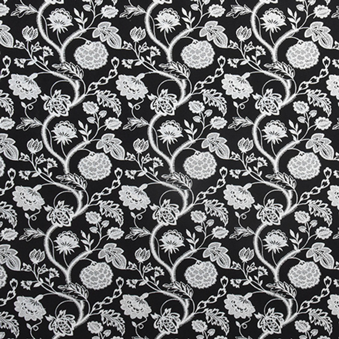 Charming Climb Black by Carole Designer Fabric From The Heart 70% Polyester, 30% Cotton India N/A </p><p>Repeat: 9 1/2" V, 8 1/2" H 51.5" - Swanky Fabrics -