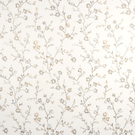 Flower Trail Linen by Carole Designer Fabric From The Heart 58% Cotton, 42% Polyester India 18 1/2" V, 17 1/2" H 52.25" - Swanky Fabrics -