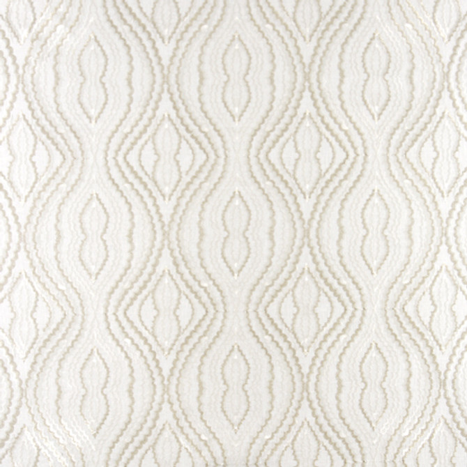 Scallop Away Off White by Carole Designer Fabric From The Heart 70% Polyester, 30% Cotton India 9 1/2" V, 8 1/2" H 51.5" - Swanky Fabrics -