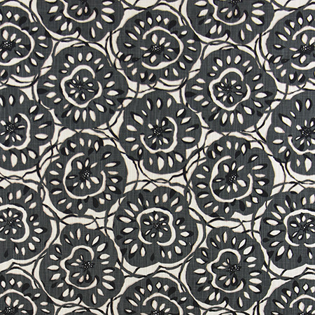 Great Passion Graphite by Carole Designer Fabric Muse 100% Cotton- SSR Pakistan 12,000 Wyzenbeek Double Rubs 25 1/4" V, 13 1/2" H 54" - Swanky Fabrics -