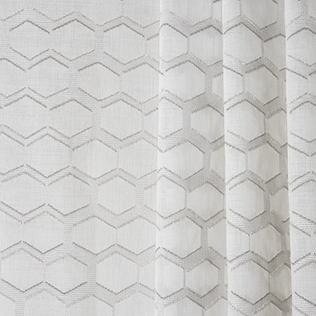 Evident Love Ash by Carole Designer Fabric Sheer Philosophy 100% Polyester Turkey N/A </p><p>Repeat: 15" V, 19 1/4" H 118" - Swanky Fabrics -