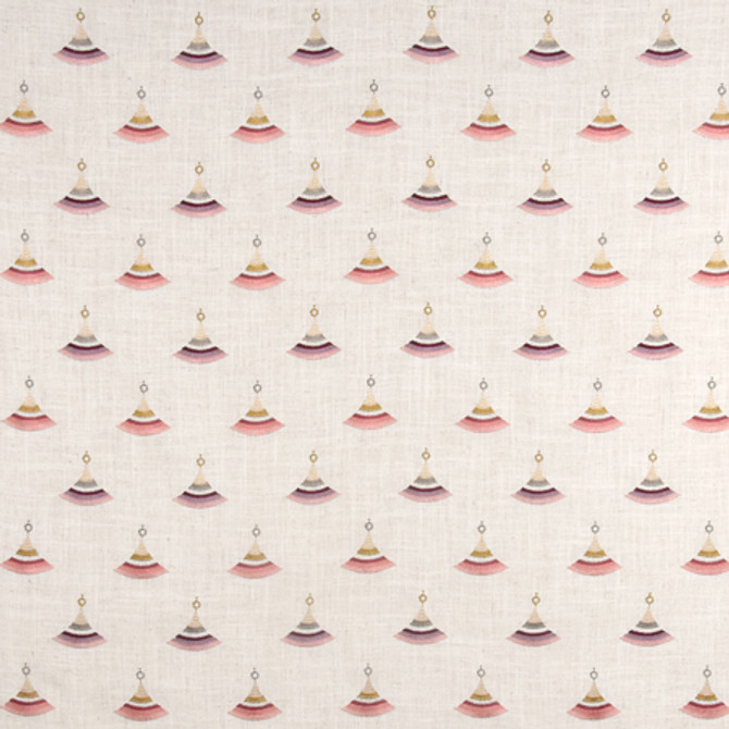 Fan Out Petal by Carole Designer Fabric Well-Traveled 86% Polyester, 9% Rayon, 5% Linen China 60,000 Wyzenbeek Double Rubs 5 3/4" V, 4 1/2" H 55" - Swanky Fabrics -