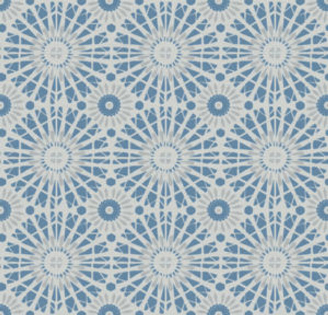 Lagoon Sky 61 by Norbar Designer Fabric HEAT WAVE 100% SOLUTION DYED ACRYLIC GERMANY 8 3/4"V 9"H 54 - Swanky Fabrics -
