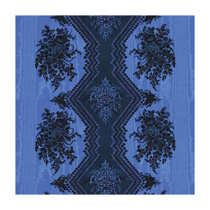 Coppelia Moire Bleu by Brunschwig & Fils Fabric Brunschwig & Fils Fabric Coppelia Moire BleuFabric MADELEINE CASTAING COTTON - 53%;VISCOSE - 47% France </p><p>Repeat: H: 24.41, V: 11.81 51.18 - Fabric Carolina -